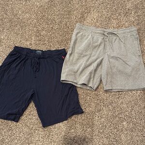 Men's Navy and Gray Athletic Shorts by Polo